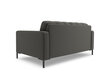 Sofa Cosmopolitan Design Bali 2S, tamsiai pilka/juoda kaina ir informacija | Sofos | pigu.lt