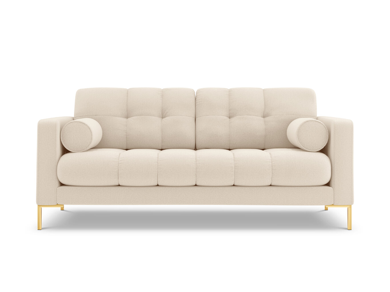 Sofa Cosmopolitan Design Bali 3S, šviesios smėlio/auksinės spalvos kaina ir informacija | Sofos | pigu.lt