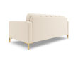 Sofa Cosmopolitan Design Bali 3S, šviesios smėlio/auksinės spalvos kaina ir informacija | Sofos | pigu.lt