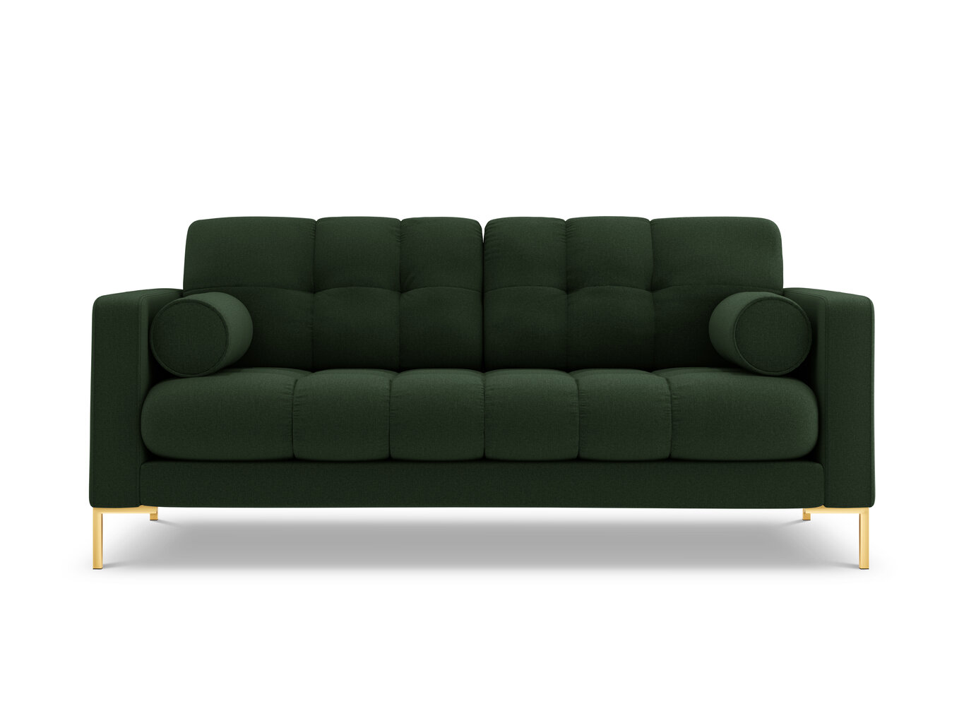 Sofa Cosmopolitan Design Bali 3S, tamsiai žalia/auksinės spalvos kaina ir informacija | Sofos | pigu.lt