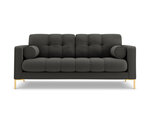 Sofa Cosmopolitan Design Bali 3S, tamsiai pilka/auksinės spalvos