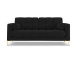 Sofa Cosmopolitan Design Bali 3S, juoda/auksinės spalvos