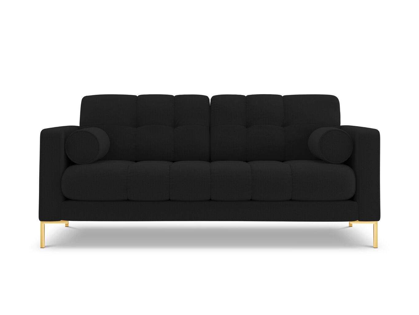 Sofa Cosmopolitan Design Bali 3S, juoda/auksinės spalvos kaina ir informacija | Sofos | pigu.lt