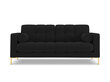 Sofa Cosmopolitan Design Bali 3S, juoda/auksinės spalvos kaina ir informacija | Sofos | pigu.lt