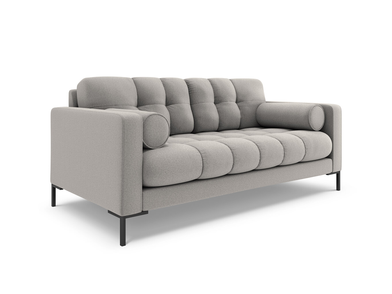 Sofa Cosmopolitan Design Bali 3S, šviesiai pilka/juoda kaina ir informacija | Sofos | pigu.lt