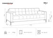 Sofa Cosmopolitan Design Bali 3S, šviesiai pilka/juoda kaina ir informacija | Sofos, sofos-lovos | pigu.lt