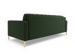 Sofa Cosmopolitan Design Bali 4S, tamsiai mėlyna/auksinės spalvos kaina ir informacija | Sofos | pigu.lt