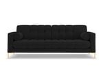 Sofa Cosmopolitan Design Bali 4S, juoda/auksinės spalvos