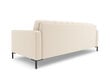 Sofa Cosmopolitan Design Bali 4S, šviesios smėlio spalvos/juoda kaina ir informacija | Sofos | pigu.lt