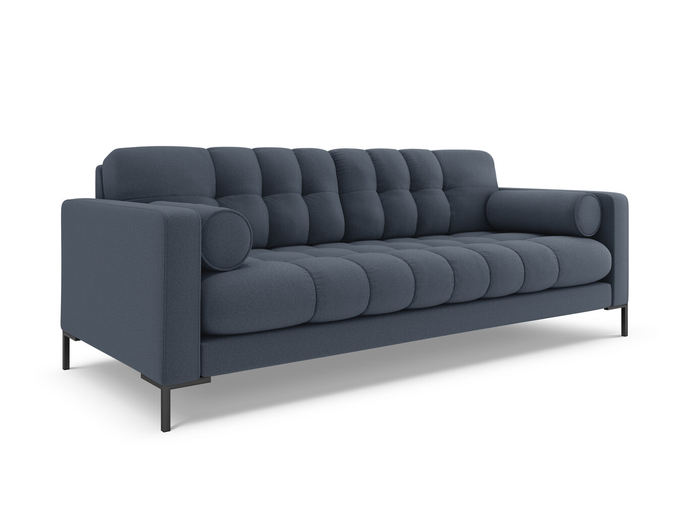 Sofa Cosmopolitan Design Bali 4S, tamsiai mėlyna/juoda цена и информация | Sofos | pigu.lt