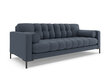 Sofa Cosmopolitan Design Bali 4S, tamsiai mėlyna/juoda kaina ir informacija | Sofos | pigu.lt