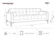 Sofa Cosmopolitan Design Bali 4S, tamsiai mėlyna/juoda kaina ir informacija | Sofos | pigu.lt