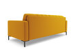 Sofa Cosmopolitan Design Bali 4S, geltona/juoda kaina ir informacija | Sofos | pigu.lt