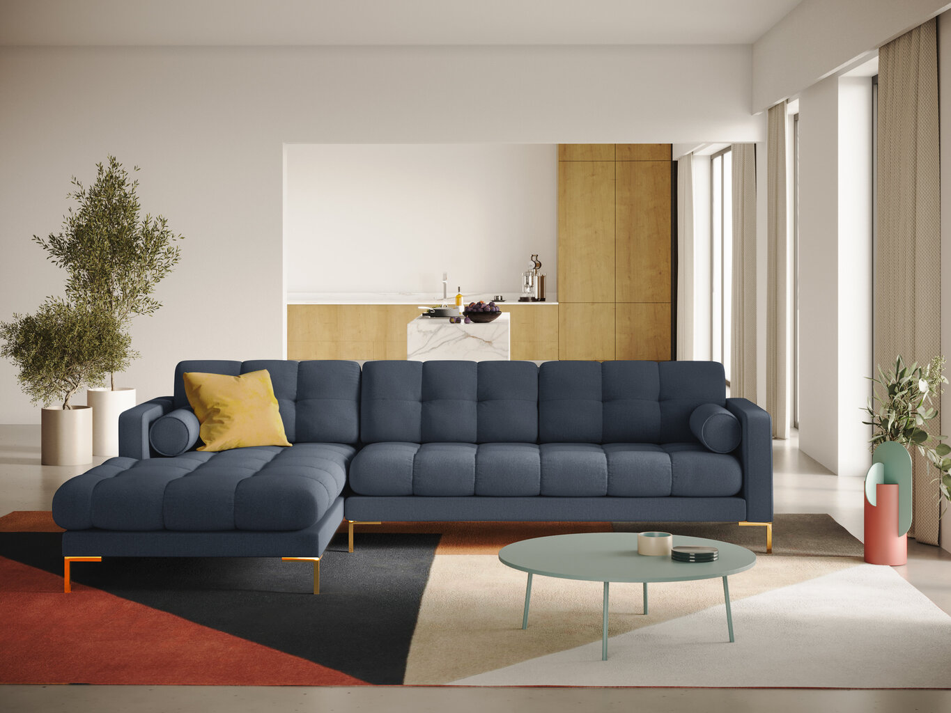 Penkiavietė kampinė sofa Cosmopolitan design Bali, mėlyna цена и информация | Sofos | pigu.lt