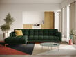 Penkiavietė kairinė kampinė sofa Bali, 293x185x75 cm, tamsiai žalia/aukso kaina ir informacija | Minkšti kampai | pigu.lt