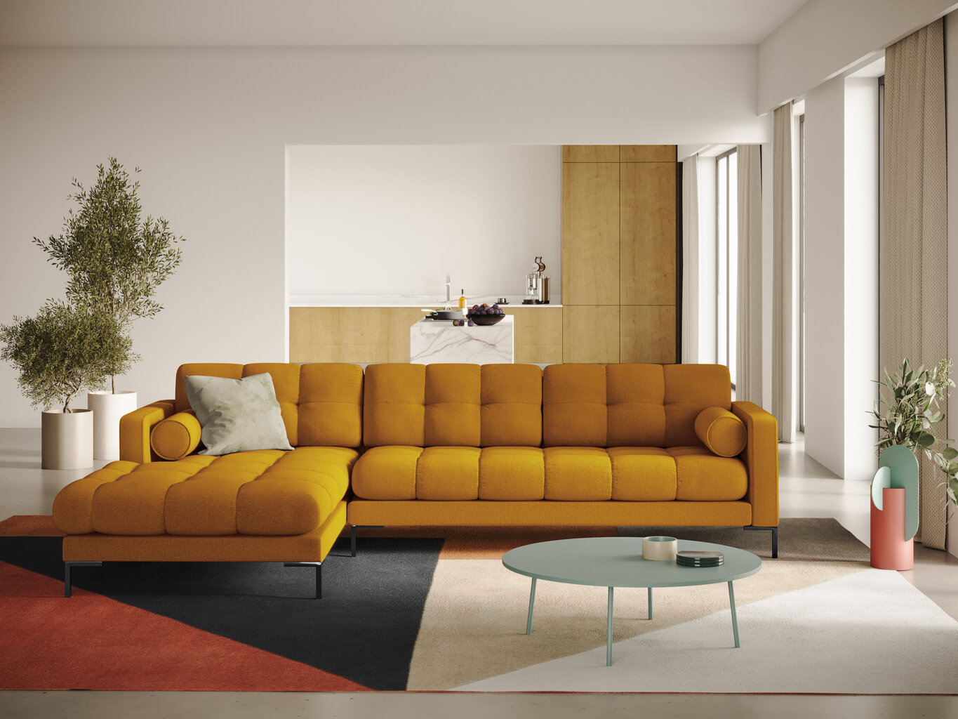 Penkiavietė sofa Cosmopolitan design Bali, geltona kaina ir informacija | Sofos | pigu.lt