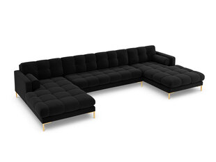Мягкий уголок Cosmopolitan Design Bali 7S-V, черный/золотистый цвет цена и информация | Угловые диваны | pigu.lt