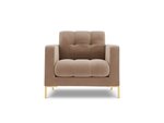 Кресло Cosmopolitan Design Bali 1S-V, бежевый / золотистый цвет