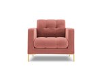 Fotelis Cosmopolitan Design Bali 1S-V, rožinis/auksinės spalvos