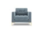 Кресло Cosmopolitan Design Bali 1S-V, светло-голубой / золотистый