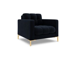 Fotelis Cosmopolitan Design Bali 1S-V, tamsiai mėlynas/auksinės spalvos kaina ir informacija | Svetainės foteliai | pigu.lt