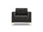 Кресло Cosmopolitan Design Bali 1S-V, темно-серый/ золотистый