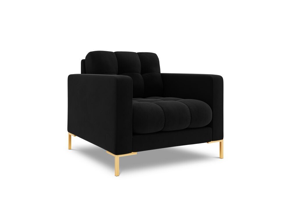 Fotelis Cosmopolitan Design Bali 1S-V, juodas/auksinės spalvos kaina ir informacija | Svetainės foteliai | pigu.lt