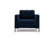 Fotelis Cosmopolitan Design Bali 1S-V, mėlynas/juodas kaina ir informacija | Svetainės foteliai | pigu.lt