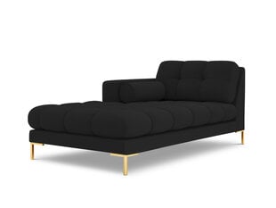 Шезлонг левый Bali, 185x102x75 см, черный/золотой цвет цена и информация | Кресла в гостиную | pigu.lt