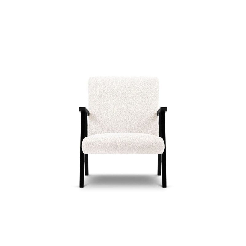Fotelis Browne, 79x59x78 cm, baltas kaina ir informacija | Svetainės foteliai | pigu.lt