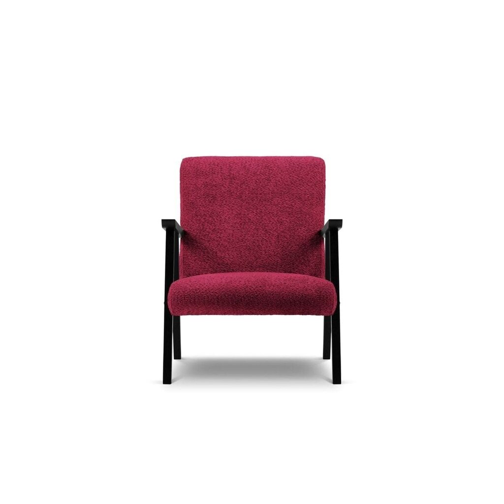 Fotelis Browne, 79x59x78 cm, raudonas kaina ir informacija | Svetainės foteliai | pigu.lt