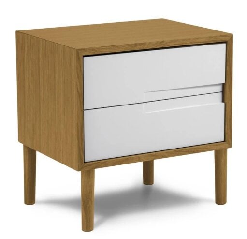 Naktinis staliukas Eri, 45x35x51.5 cm, rudas kaina ir informacija | Spintelės prie lovos | pigu.lt