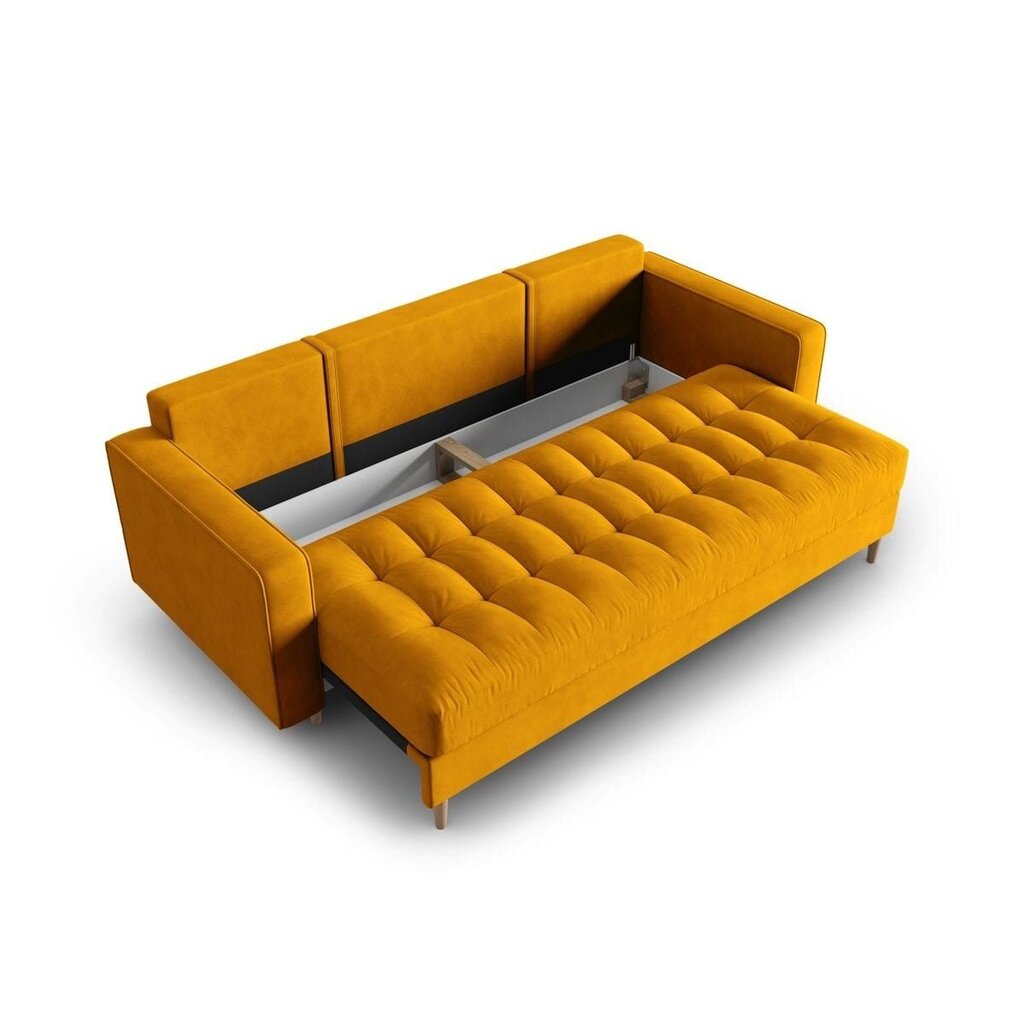 Sofa Gobi, 225x100x96 cm, geltona kaina ir informacija | Sofos | pigu.lt