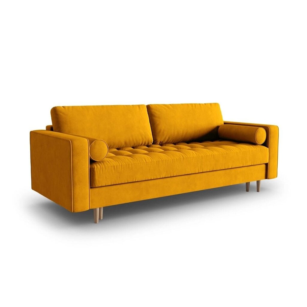 Sofa Gobi, 225x100x96 cm, geltona kaina ir informacija | Sofos | pigu.lt