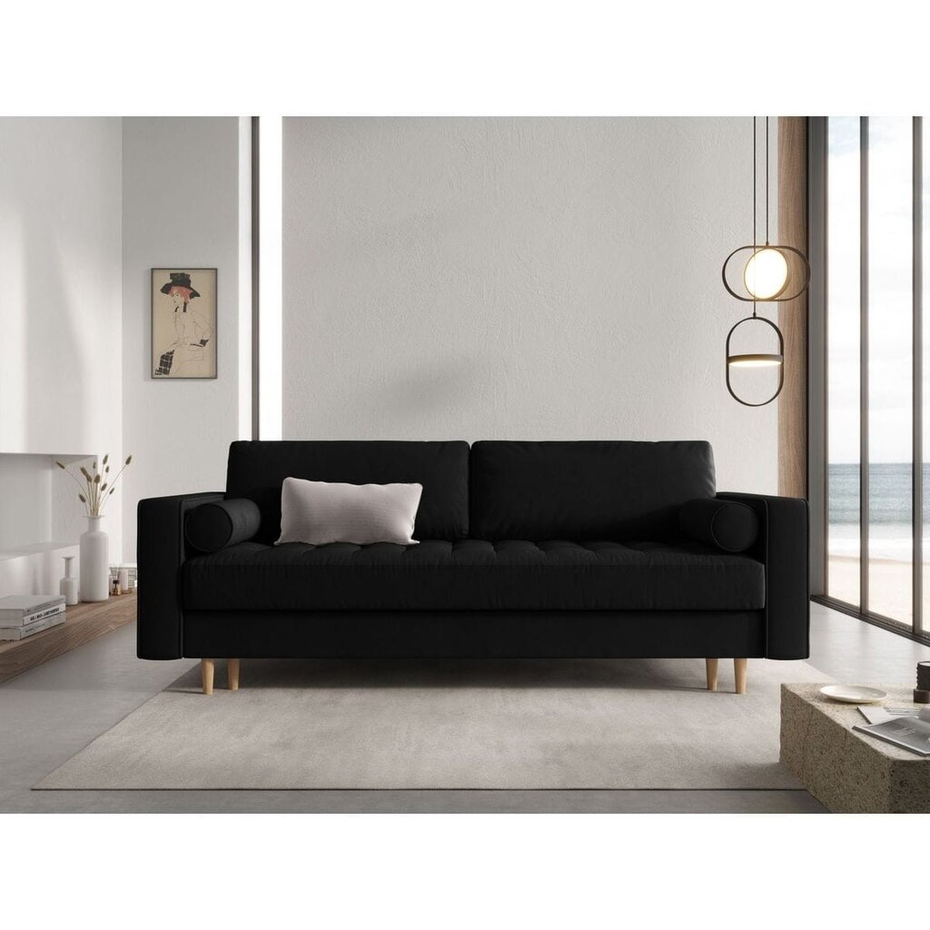 Sofa Gobi, 225x100x96 cm, juoda kaina ir informacija | Sofos | pigu.lt