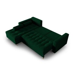 Kairinė kampinė sofa Velvet Gobi, 240x175x96 cm, žalia kaina ir informacija | Minkšti kampai | pigu.lt