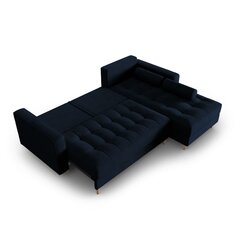 Правосторонний угловой диван Velvet Gobi, 240x175x96 см, темно-синий цена и информация | Угловые диваны | pigu.lt