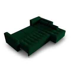 Dešininė kampinė sofa Velvet Gobi, 240x175x96 cm, žalia kaina ir informacija | Minkšti kampai | pigu.lt