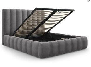 Кровать с ящиком для постельного белья Kelp, 230x165x125 см, серый цвет цена и информация | Кровати | pigu.lt