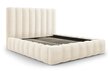 Lova su patalynės dėže Kelp, 230x185x125 cm, smėlio kaina ir informacija | Lovos | pigu.lt