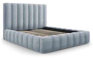 Кровать с ящиком для постельного белья Kelp, 230x185x125 см, светло-голубой цвет цена и информация | Кровати | pigu.lt