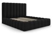 Lova su patalynės dėže Kelp, 230x185x125 cm, juoda kaina ir informacija | Lovos | pigu.lt