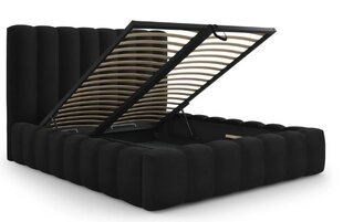 Кровать с ящиком для постельного белья Kelp, 230x185x125 см, черный цвет цена и информация | Кровати | pigu.lt