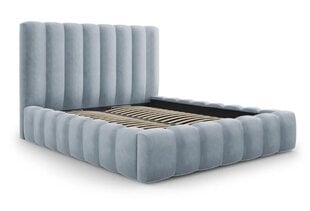 Кровать с ящиком для постельного белья Kelp, 230x205x125 см, светло-голубой цвет цена и информация | Кровати | pigu.lt