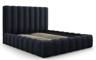 Кровать с ящиком для постельного белья Kelp, 230x205x125 см, темно-синий цвет цена и информация | Кровати | pigu.lt