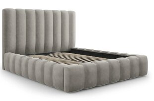 Кровать с ящиком для постельного белья Kelp, 230x225x125 см, светло-серый цвет цена и информация | Кровати | pigu.lt