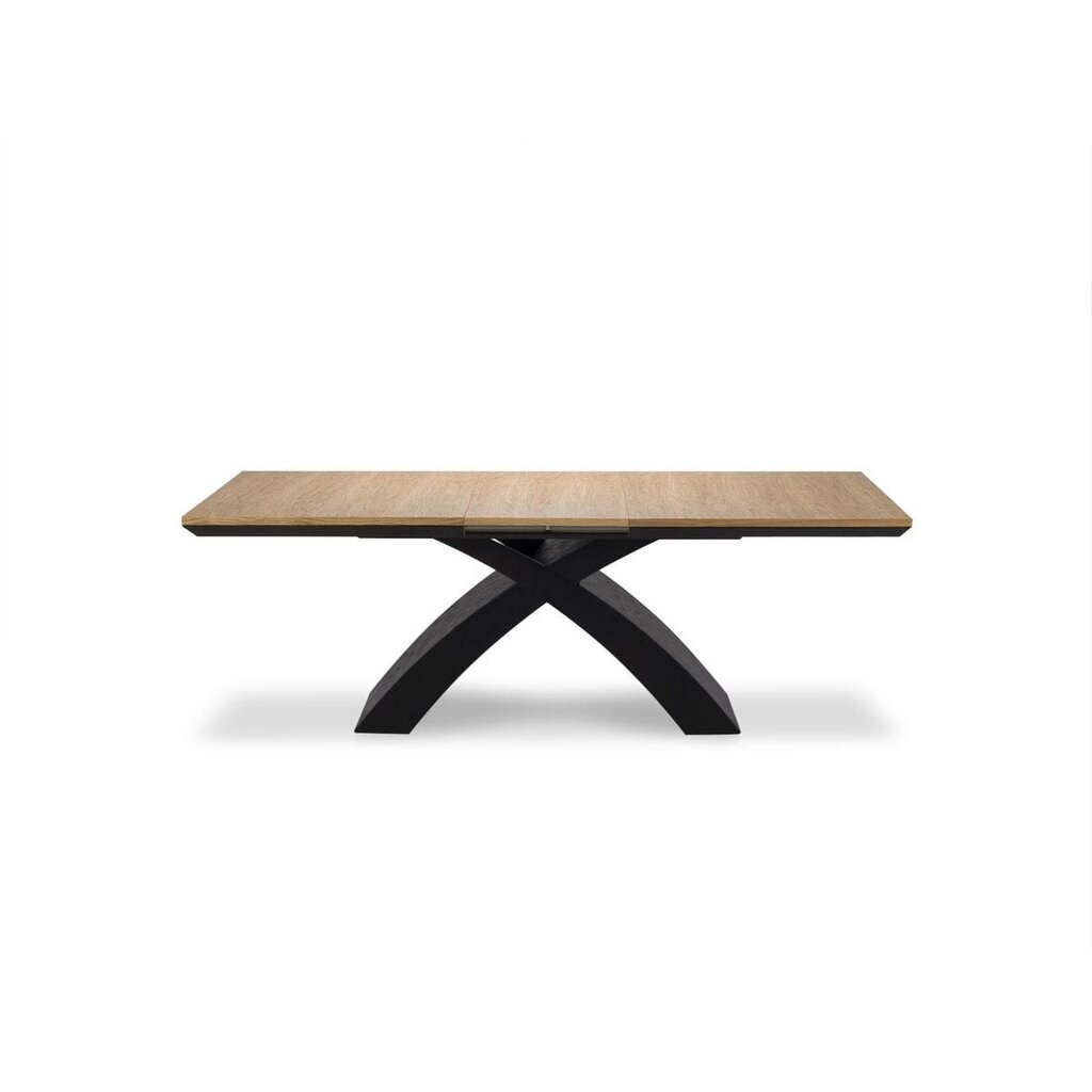 Išskleidžiamas valgomojo stalas Kitty, 170/270x100x76 cm, rudas kaina ir informacija | Virtuvės ir valgomojo stalai, staliukai | pigu.lt