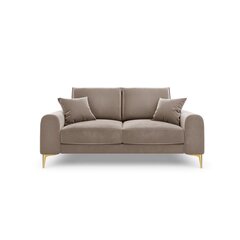 Dvivietė sofa Velvet Larnite, 172x102x90 cm, ruda kaina ir informacija | Sofos | pigu.lt