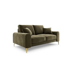 Dvivietė sofa Velvet Larnite, 172x102x90 cm, žalia цена и информация | Диваны | pigu.lt