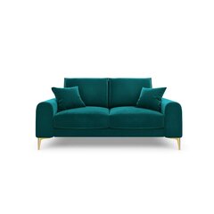 Dvivietė sofa Velvet Larnite, 172x102x90 cm, žalios spalvos kaina ir informacija | Sofos | pigu.lt